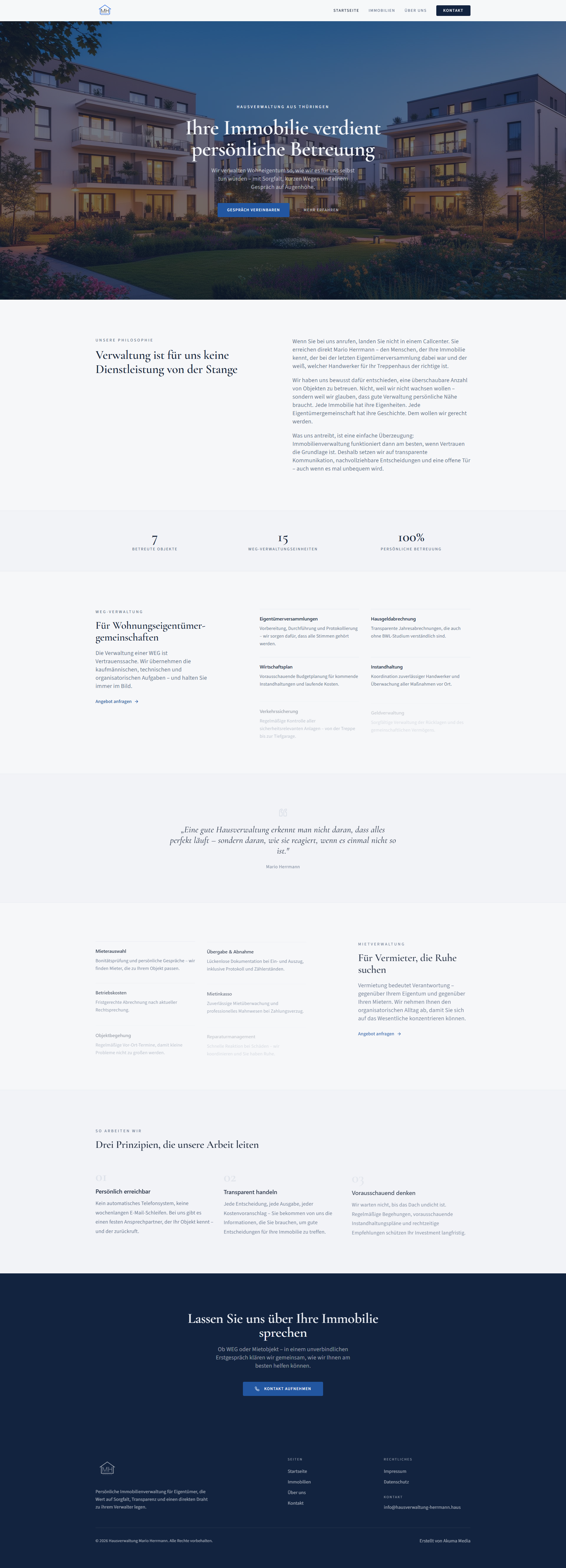Hausverwaltung Herrmann Website